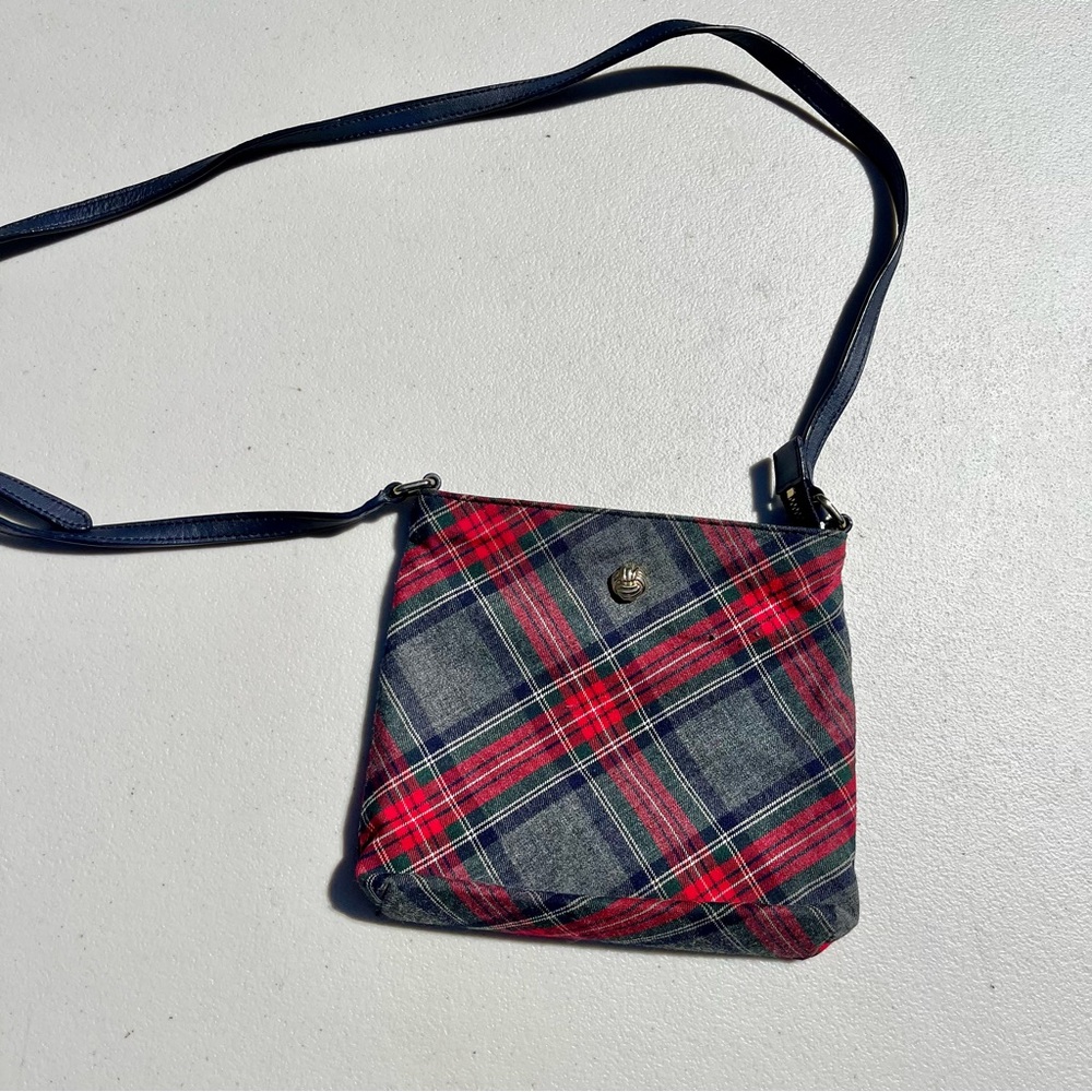 Talbots Plaid Crossbody Bag Wool